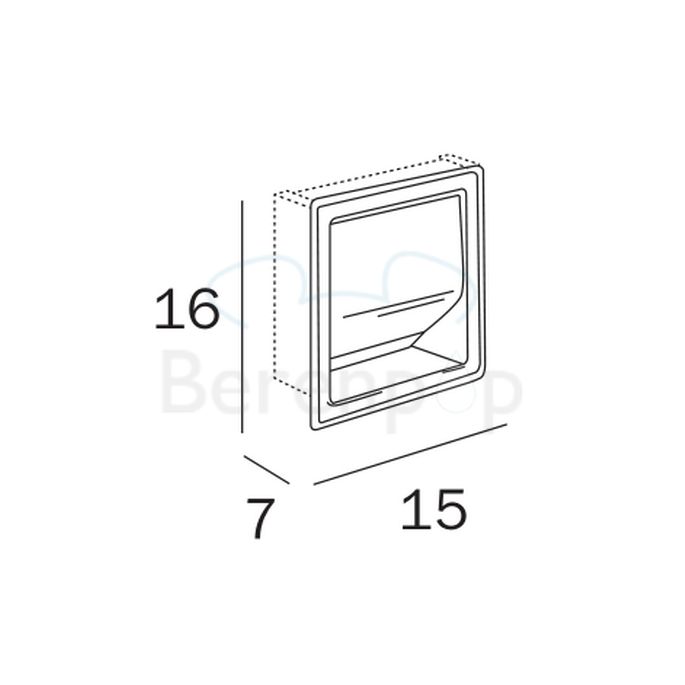 Inda Hotellerie A8028DAL toilet roll holder with lid recessed stainless steel