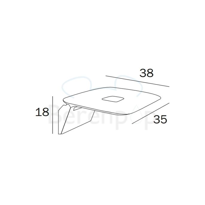 Inda Hotellerie AV036BNE klappbarer schwarzer Duschsitz