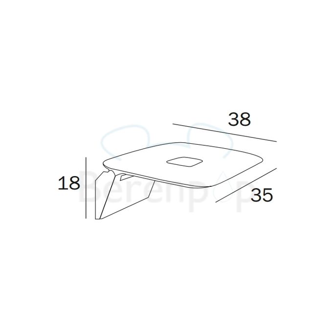 Inda Hotellerie AV036BWZ klappbarer Duschsitz weiß