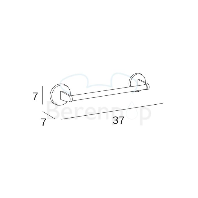 Inda Hotellerie A0418ACR handdoekhouder 37cm chroom