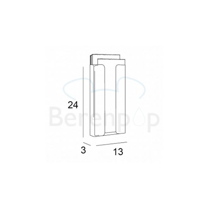 Inda Hotellerie AV0420AL Hygienetuchspender aus Edelstahl