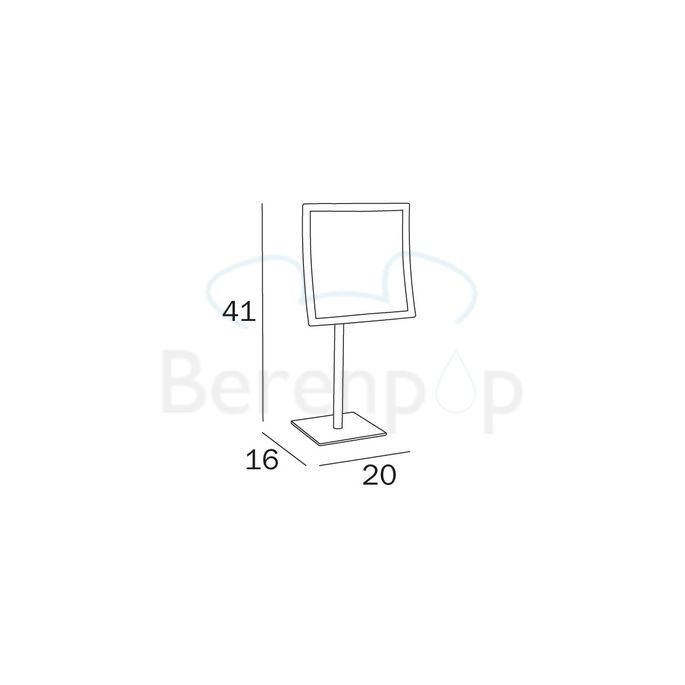 Inda Hotellerie AV058QCR Rasierspiegel stehend chrom