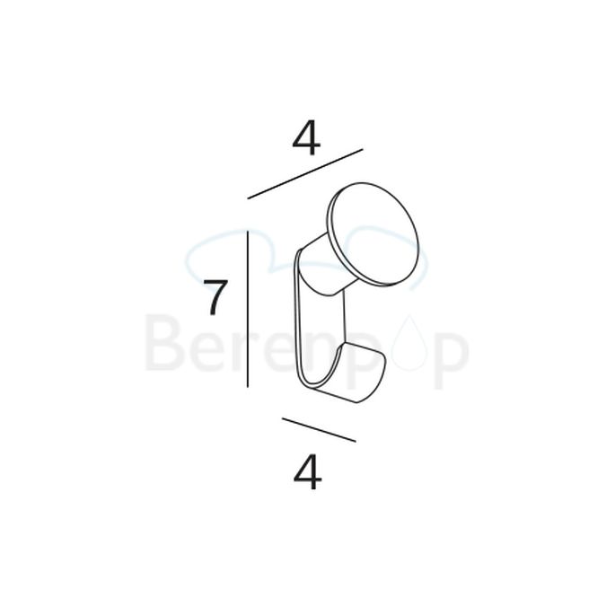 Inda Hotellerie - One AV120BCR dubbele kledinghaak chroom