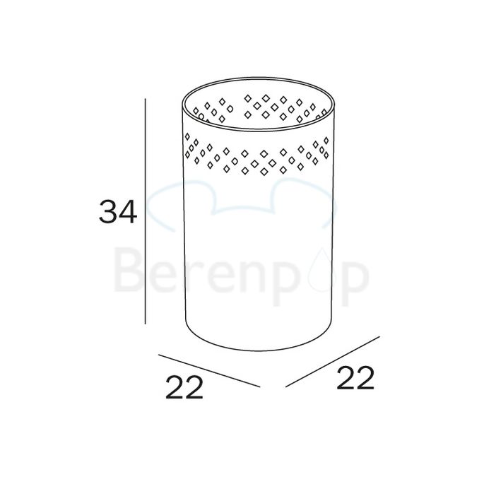 Inda Hotellerie AV4010AL afvalbak roestvrij staal