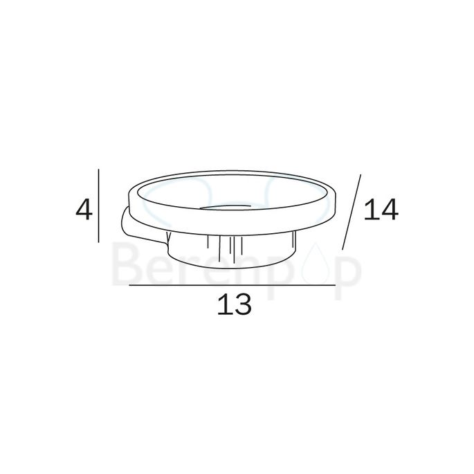 Inda Mito A20110CR21 zeephouder gesatineerd glas/ chroom