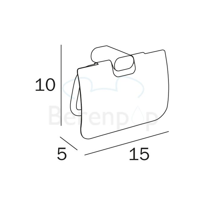 Inda Mito A20260CR toilet roll holder with flap chrome