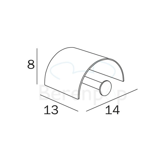 Inda One A24260CR toilet roll holder with flap chrome