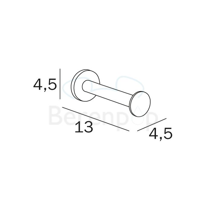 Inda One A24280CR reserverolhouder chroom