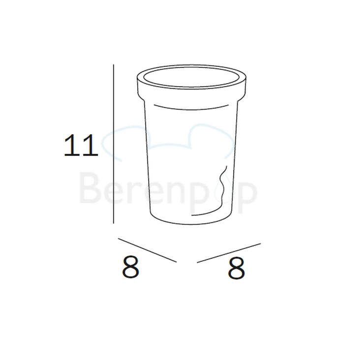 Inda Ein - Gealuna R46100001 Becher extra klar transparentes Glas