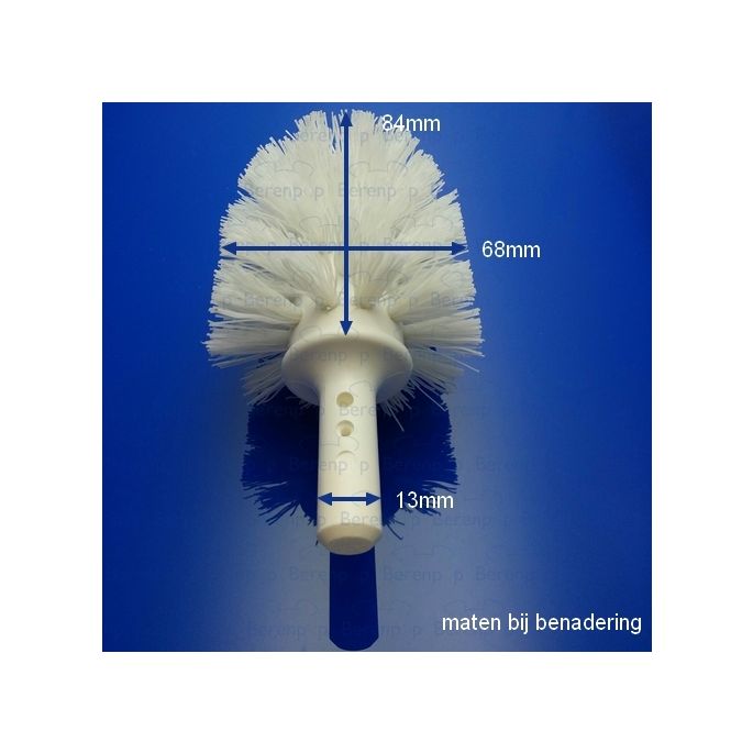 Inda R38140023 losse borstelkop wit voor toiletborstel