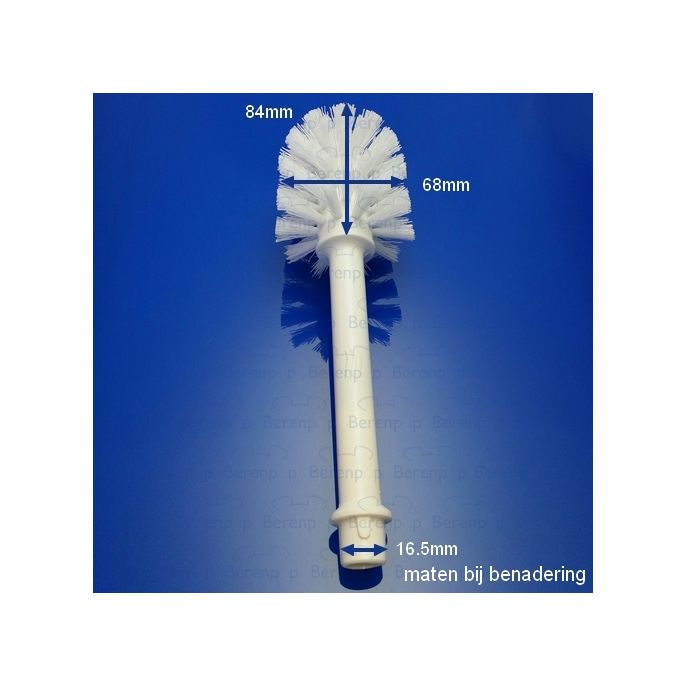 Inda RV0140001 Bürstenkopf weiß mit halbem Griff für Toilettenbürste