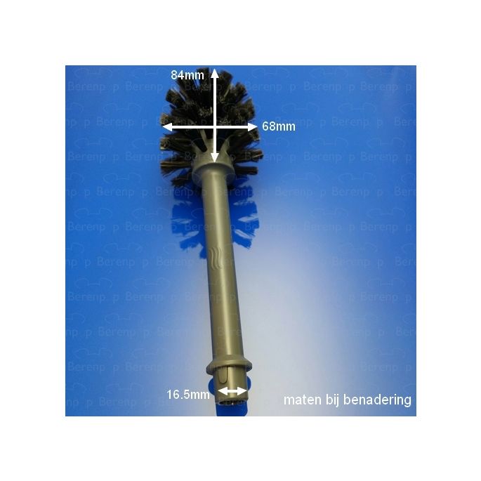 Inda RV014B Toilettenbürstenkopf anthrazit mit halbem Griff für Toilettenbürste