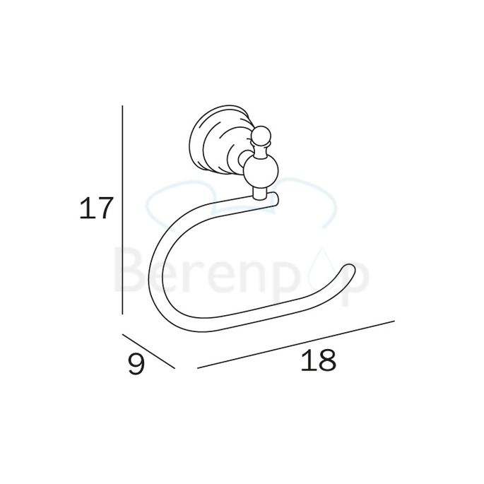 Inda Raffaella A32260CR toilet roll holder chrome