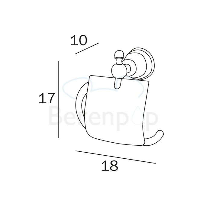 Inda Raffaella A3226ACR toilet roll holder with flap chrome