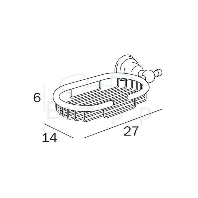 Inda Raffaella A32500DR soap basket gold