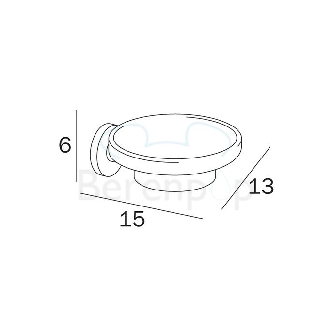 Inda Touch A46110CR21 Seifenhalter satiniertes Glas/ Chrom