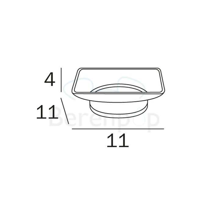 Inda Touch - Divo - Mito R1511B001 Seifenschale extra klar transparentes Glas