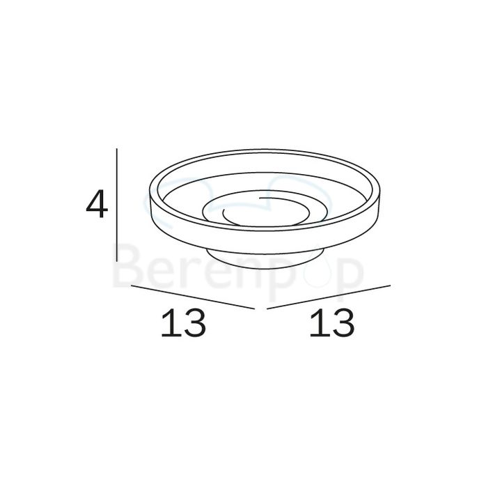 Inda R46110 Seifenschale aus satiniertem Glas