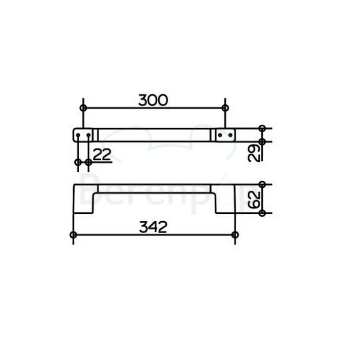 Keuco Moll 12707010000 handle 300mm chrome