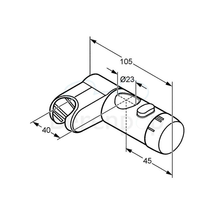Kludi A-QA 7833305-00 glijstuk voor glijstang chroom