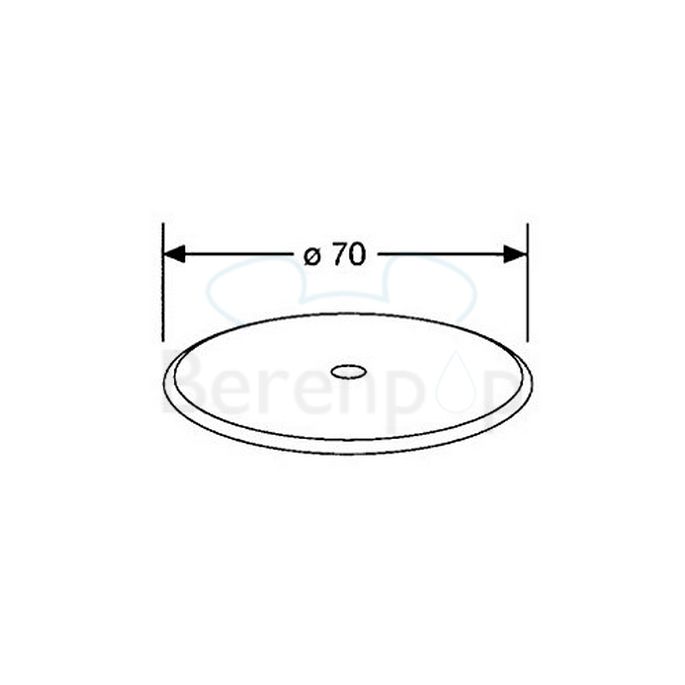 Kludi Tasso 50 7152005-00 Abdeckplatte für Dusche Siphon ø70mm chrom