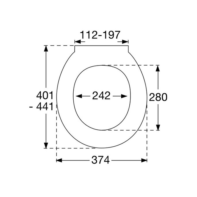 Pressalit 718 718000-D59999 toiletzitting met deksel wit