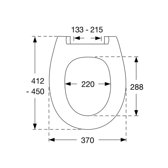 Pressalit Calmo 556001-D15999 toilet seat with lid black