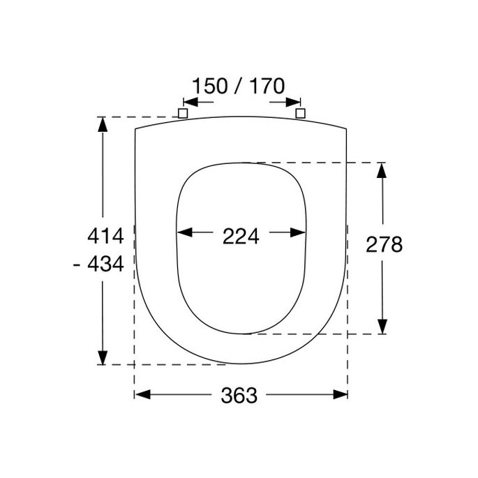 Pressalit Projecta D 172011-D28999 toilet seat with cover white polygiene