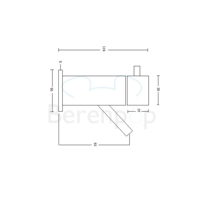 San4U 2524169 Spador fonteinkraan wand nikkel RVS look