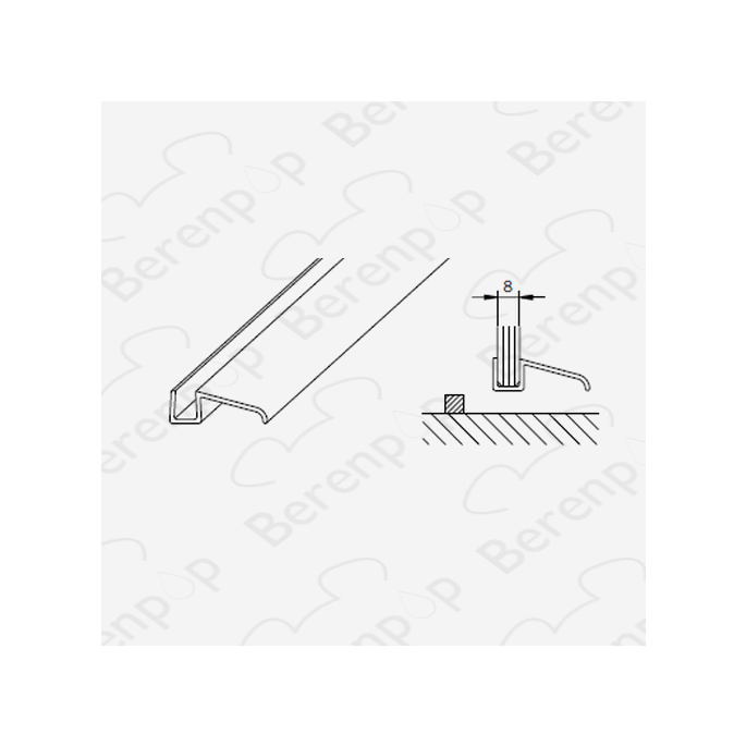 San4U Sealday SD143 drainage profile, 200cm, 6 and 8mm