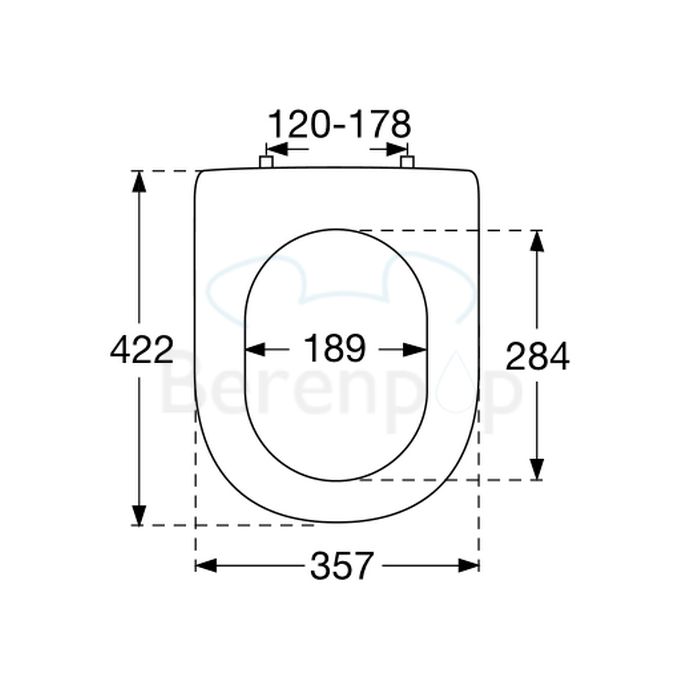 Villeroy en Boch Bellevue 98M2S101 toiletzitting met deksel wit
