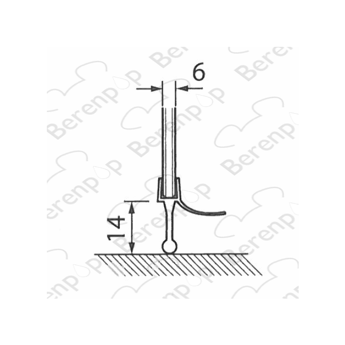 Villeroy en Boch Subway PGR60450470009 gebogenes Entwässerungsprofil, 200cm, 6mm