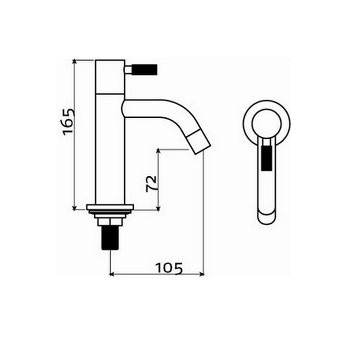 Clou Freddo 2 CL060300129L fountain tap upright high version chrome