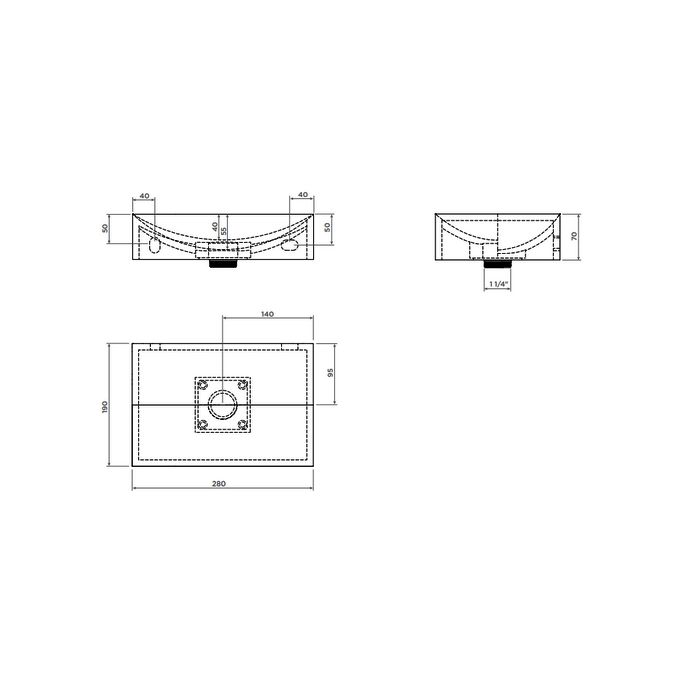 Clou Vale CL0303160 fontein 28x19cm glanzend wit keramiek