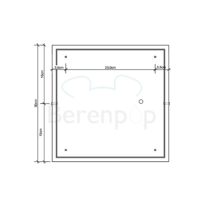 Decor Walther 0219360 BAUHAUS 3 N LED wand- plafondlamp 28x28cm mat zwart