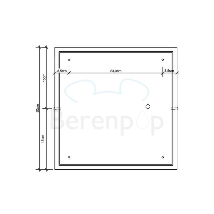 Decor Walther 0219334 BAUHAUS 3 N LED wand- plafondlamp 28x28cm geborsteld nikkel