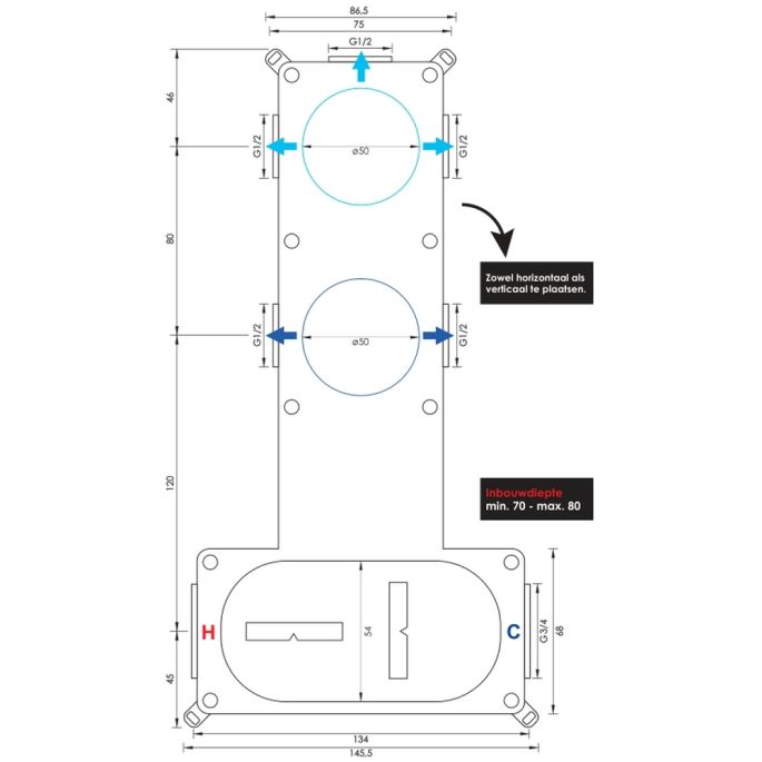 Brauer Carving 5-GM-108 Thermostat-Unterputz-Regenbrause SET 12 gunmetal gebürstet PVD