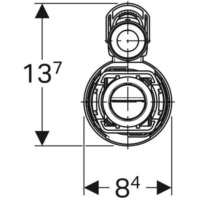 Geberit 283313215 Type 290-383 spoelmechanisme met vlotterkraan