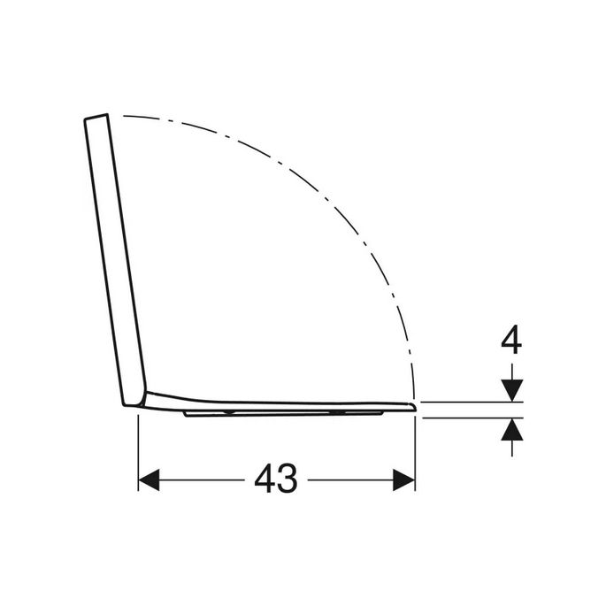 Geberit Renova Plan 500692011 toilet seat with lid white