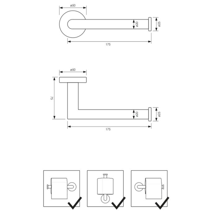 Brauer 5-GK-152 accessoire set 3-in-1 koper geborsteld pvd