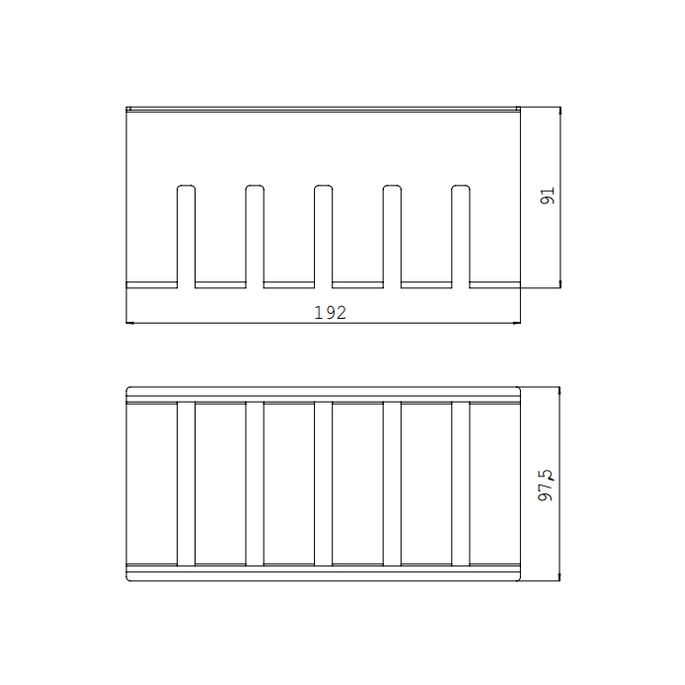Emco Liasion railing set (soap dispenser, deep glass dish and basket) chrome (OUTLET)