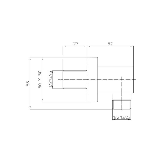 Bossini V00240 Wandanschlussbög chrom (Outlet)