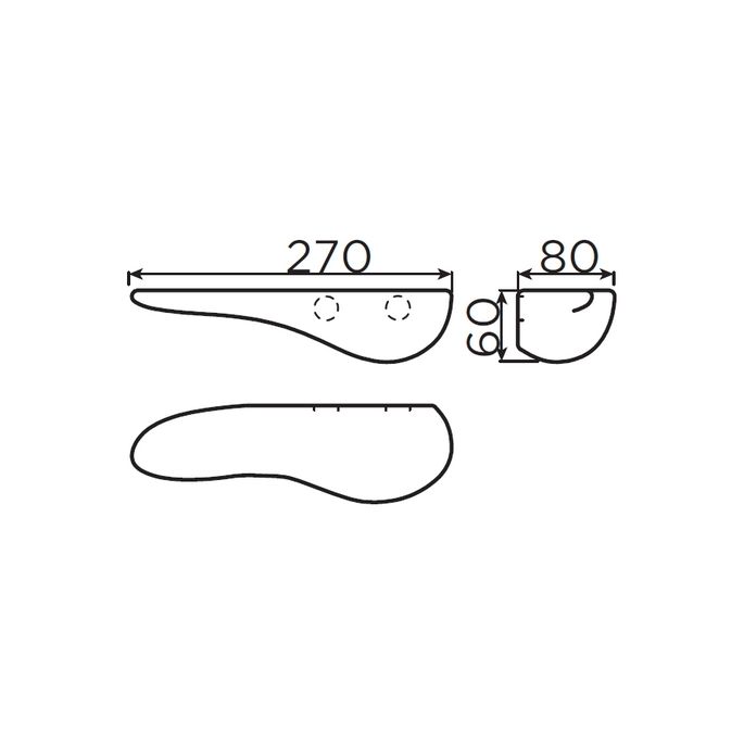 Clou Cliff CL0900004 planchet 270mm keramiek wit
