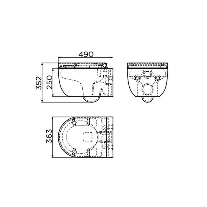 Clou Hammock CL0401070 wall toilet white
