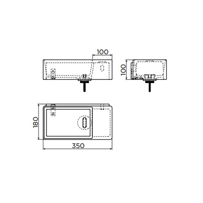 Clou New Flush 3 CL0303430 fountain 35x18cm ceramic white