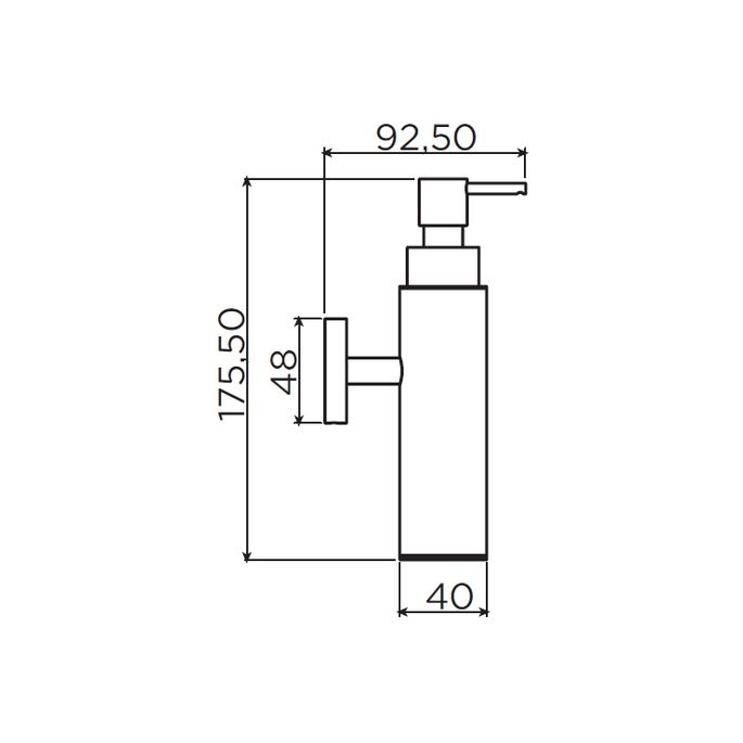 Clou Sjokker SJ092604521 zeepdispenser 100cc wand mat zwart