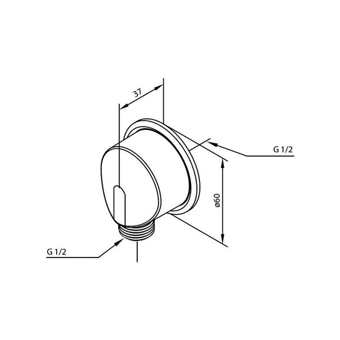 Damixa 7661200 aansluitbocht 1/2