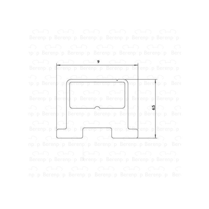 Duscholux 620201.01.030.2150 magneetprofiel, 215cm, manhattan