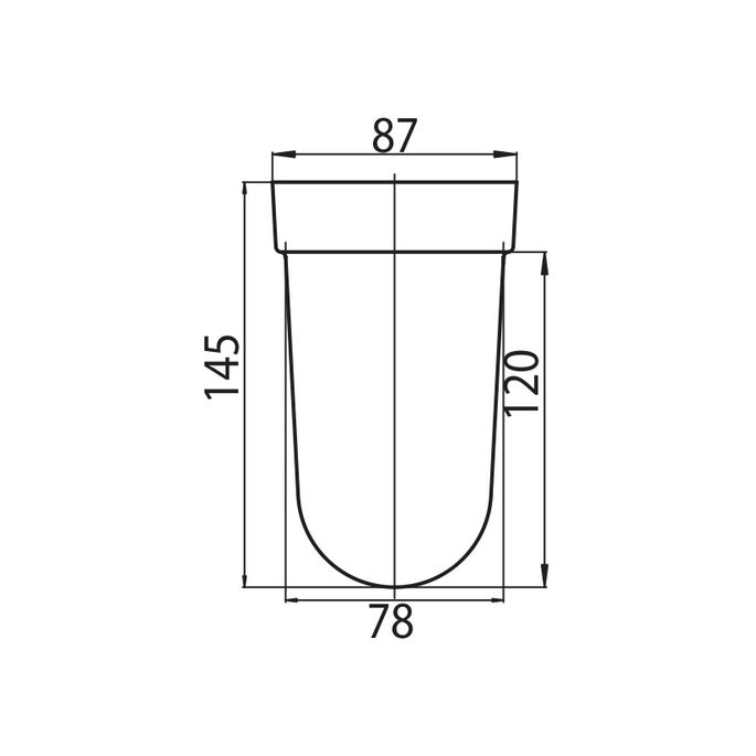 Emco 121500090 brush glass satinized