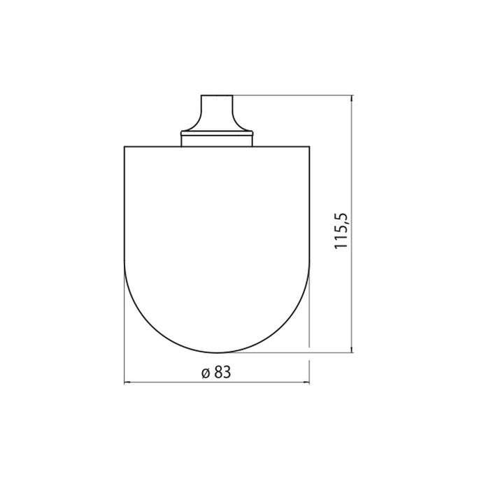 Emco 291513990 Bürstenkopf 83mm (M12) weiß